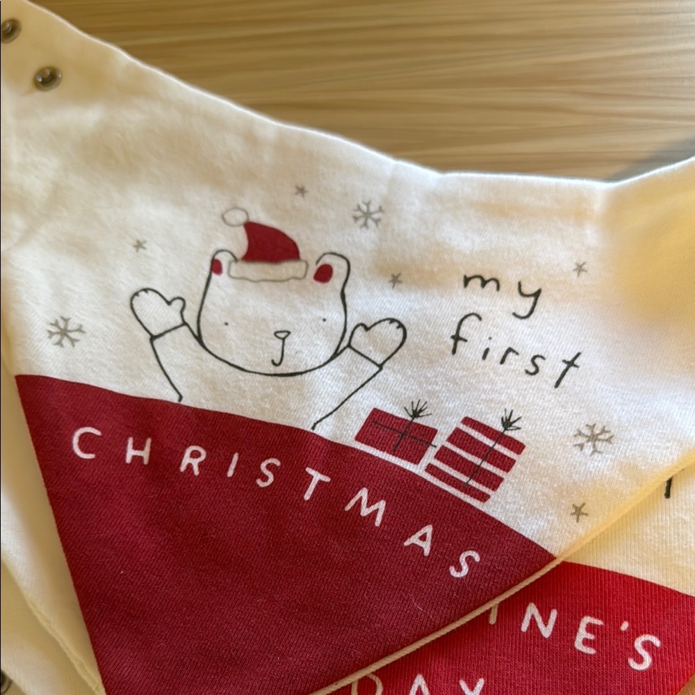 Colorful Holiday Baby Bandana Bib Set - Picture 3 of 14